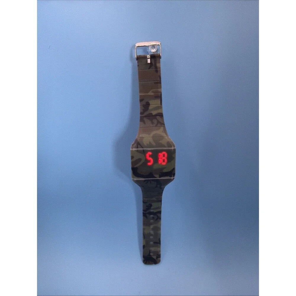 Collezio Camo LED Digital Watch –Hidden Display | Touch Screen Style New Battery